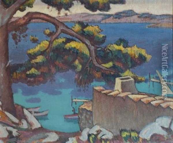 Paysage De Mediterranee Oil Painting - Alcide-Marie le Beau