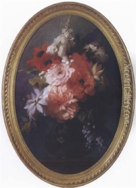 Bouquet De Fleurs Oil Painting - Edouard Dubuffe