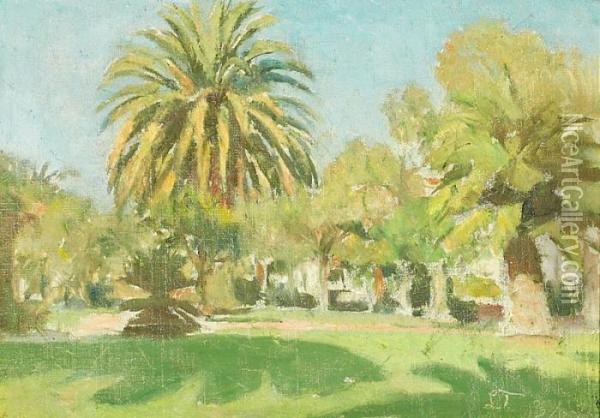 Park Scenery From California Oil Painting - Laurits Regner Tuxen