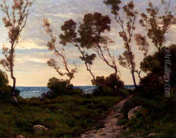 Path To The Sea Oil Painting - Henri-Joseph Harpignies