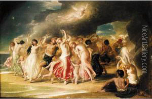 The Dancers Oil Painting - William Edward Frost