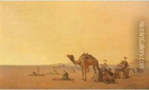 Priere Dans Le Desert Oil Painting - Henrik Ankarcrona
