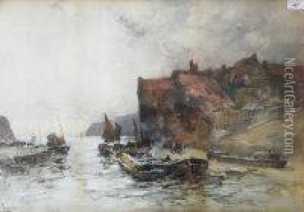 Whitby Barges Oil Painting - John Terris