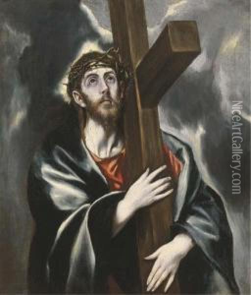 Christ Carrying The Cross Oil Painting - El Greco (Domenikos Theotokopoulos)