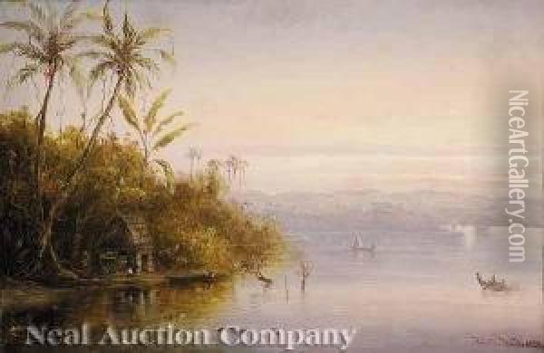 Tropicalsunset Oil Painting - Norton Bush