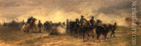 Artiglieria A Cavallo Oil Painting - Sebastiano De Albertis