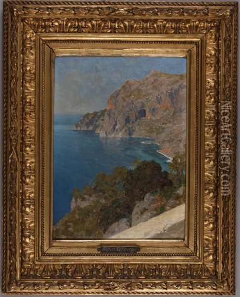 Capri An Der Kleinen Marina Oil Painting - Albert Ritzberger