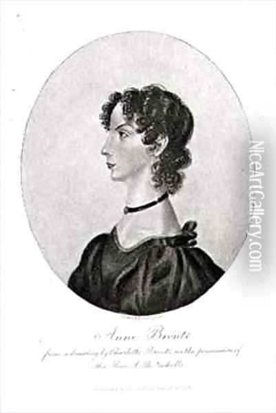 Portrait of Anne Bronte (1820-49) from a drawing in the possession of the Rev. A. B. Nicholls Oil Painting - Charlotte Bronte