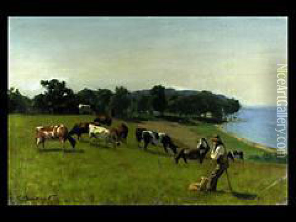 Die Viehhirten Oil Painting - Konstantin Semenovich Vysotskii