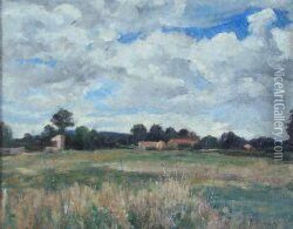 A Summer Landscape Oil Painting - Emile Munier