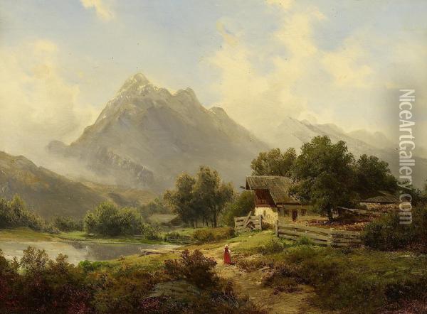Gegend Bei Kufstein In Tirol Oil Painting - Julius Erbe