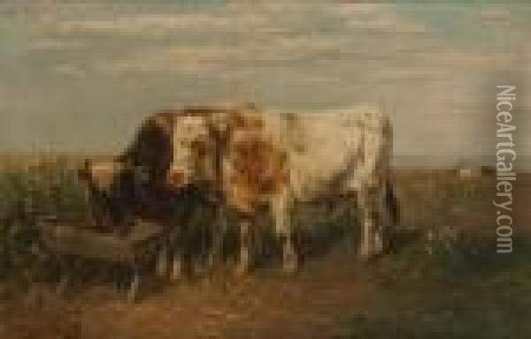 Vaches A L'abreuvoir Oil Painting - Henry Schouten