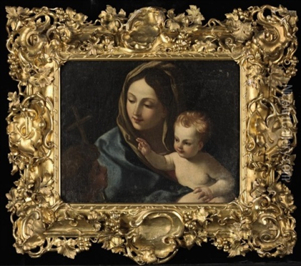 The Madonna And Child With The Infant Saint John The Baptist Oil Painting - Carlo Maratta