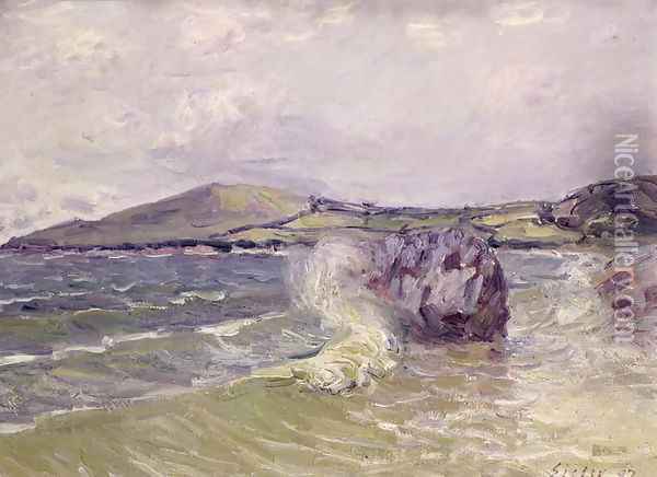 Lady's Cove, Wales, 1897 Oil Painting - Alfred Sisley