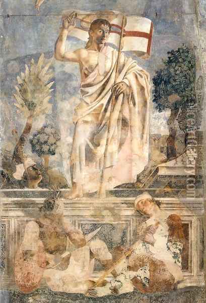 Resurrection (detail) Oil Painting - Andrea Del Castagno