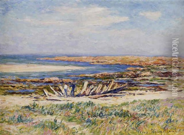 La Manche A Dieppe Oil Painting - Henry Moret