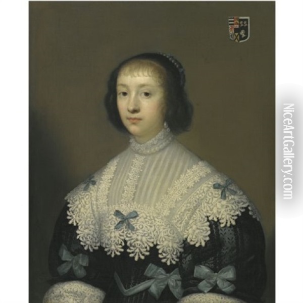 Portrait Of Margaret, Lady Hungerford (1596-1648) Oil Painting - Jonson van Ceulen