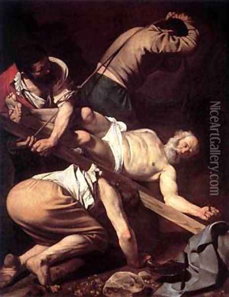 The Crucifixion of Saint Peter Oil Painting - Michelangelo Merisi Da Caravaggio