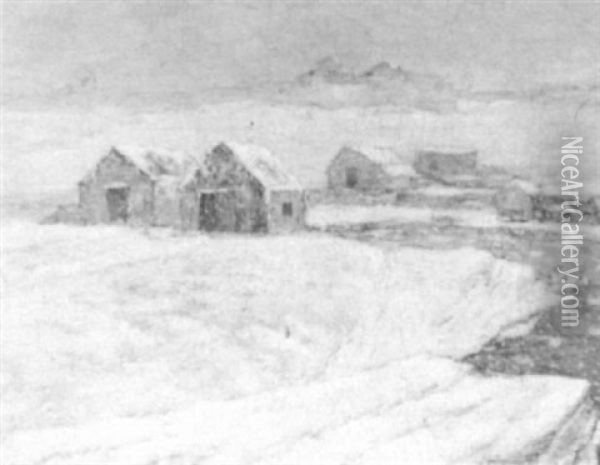 Snow Scene Oil Painting - Paul Bernard King