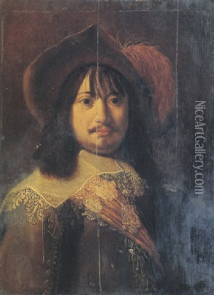 Portrait Of A Cavalier Oil Painting - Jan Olis