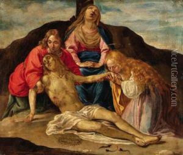 The Lamentation Oil Painting - Giovanni Battista Pozzo