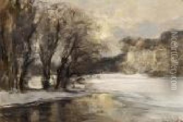 Winter Morning Oil Painting - Louis Apol