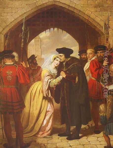 Sir Thomas More's Farewell to his Daughter Oil Painting - Edward Matthew Ward