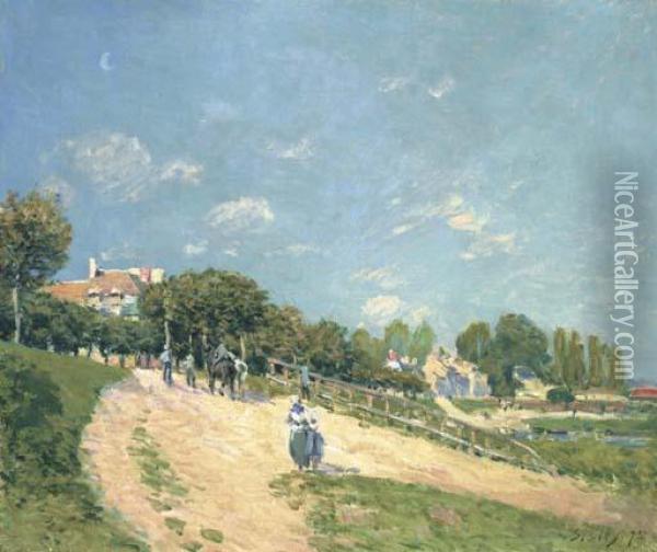 Paysage A Andresy Oil Painting - Alfred Sisley