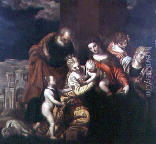 The Mystic Marriage of St. Catherine Oil Painting - Paolo Veronese (Caliari)