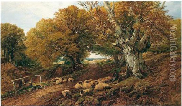 The Sere And Yellow Leaf Oil Painting - Frederick William Hulme