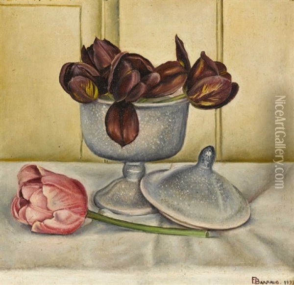Stillleben Mit Tulpen Oil Painting - Francois Emile Barraud