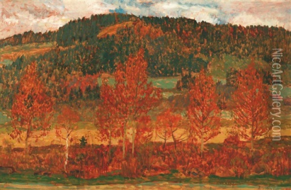 Autumn Oil Painting - Antonin Hudecek