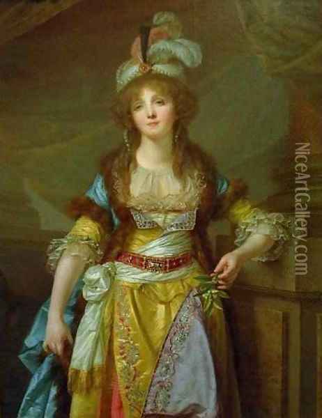 Portrait of Mademoiselle Guimard 2 Oil Painting - Jean Baptiste Greuze
