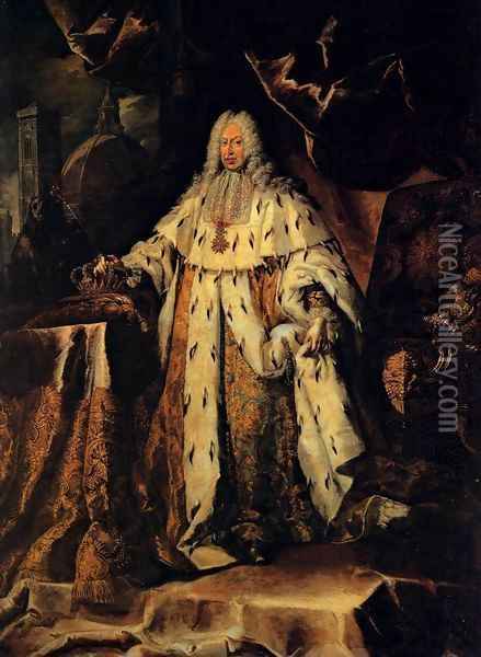 Portrait of Gian Gastone de' Medici, Grand Duke of Tuscany Oil Painting - Franz Ferdinand Richter