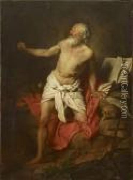 La Vision De Saint Jerome Oil Painting - Pierre Subleyras