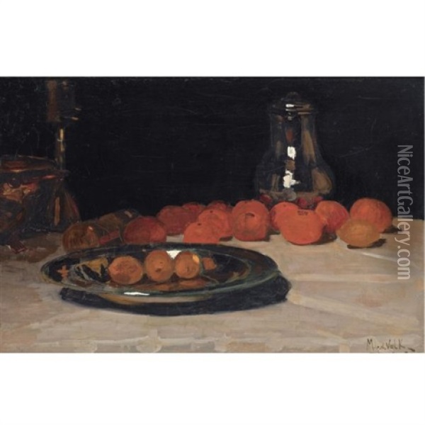 A Still Life With Fruit Oil Painting - Maurits Willem van der Valk