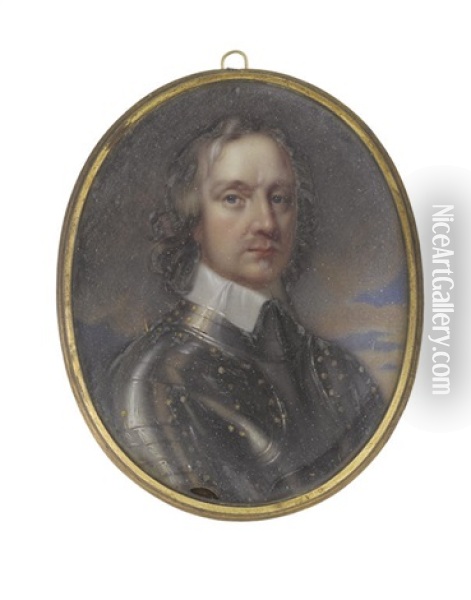 Oliver Cromwell (1599-1658), Lord Protector Of England (1653-1658) Oil Painting - Henry-Pierce Bone