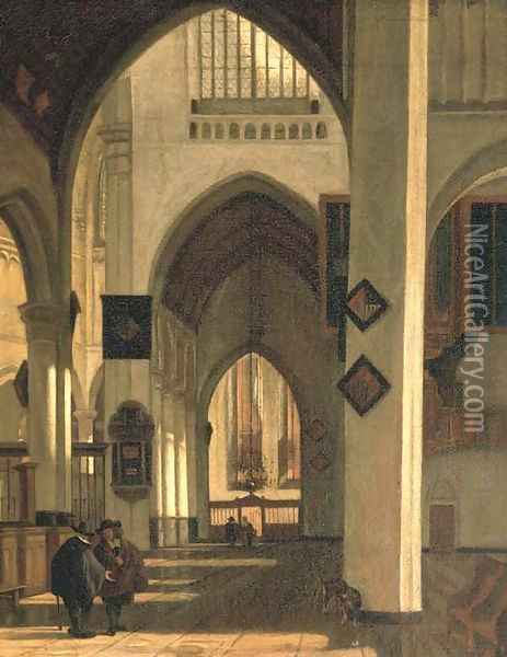 A church interior Oil Painting - Emanuel de Witte