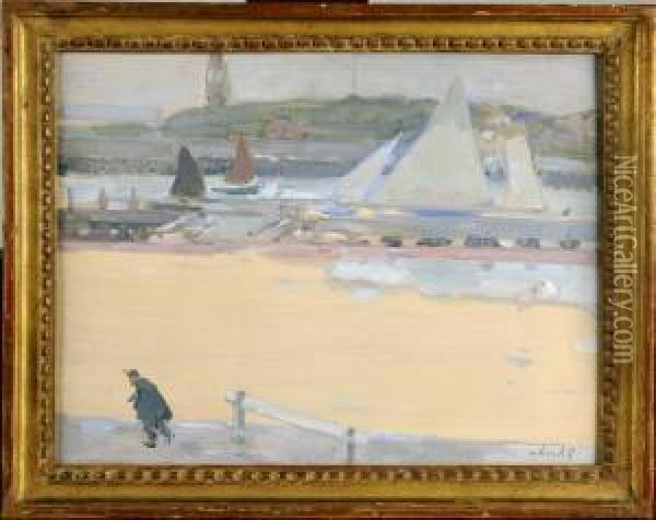 Le Port D'ostende Oil Painting - Frantz Charlet