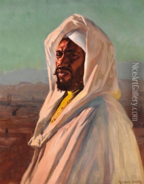 Portrait D'abd-el-krim (?) Oil Painting - Gordon Coutts