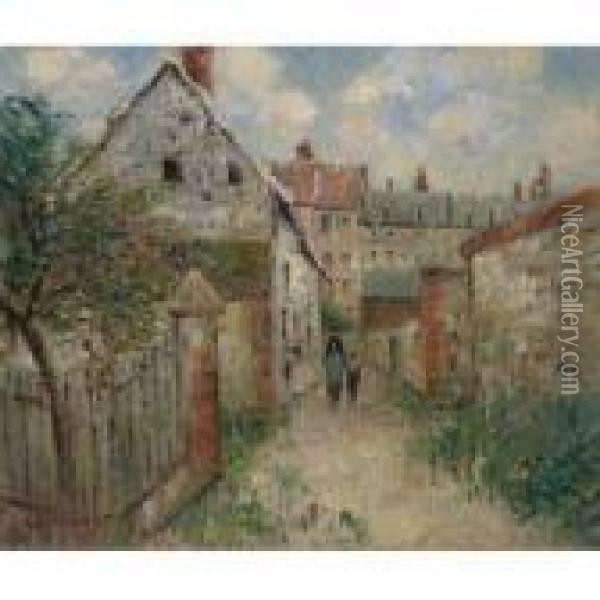 Rue De Village (louviers) Oil Painting - Gustave Loiseau