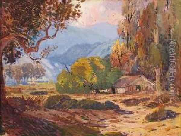 Autumn Mountain Landscape Oil Painting - Fred Grayson Sayre