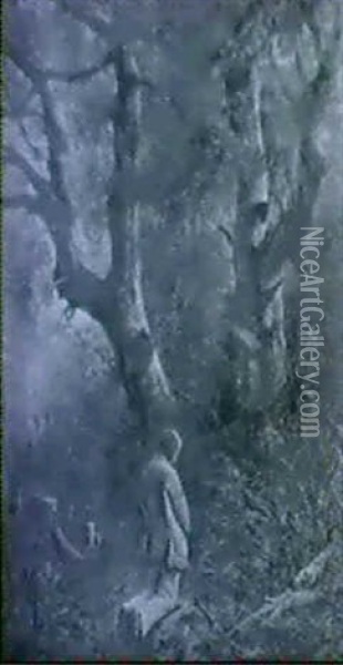 Andacht Im Wald Oil Painting - Laszlo Mednyanszky