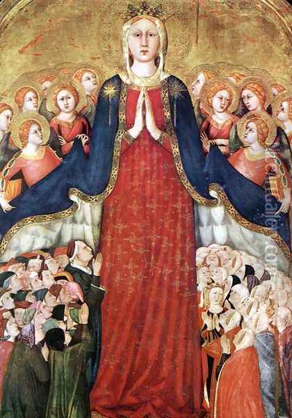 Madonna of the Recommended 1350s Oil Painting - Lippo Memmi