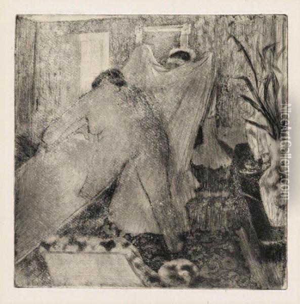 La Sortie De Bain Oil Painting - Edgar Degas