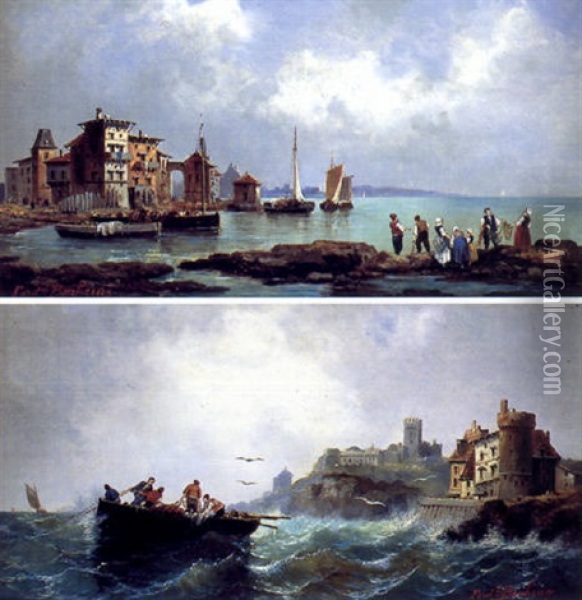 Port De Peche Oil Painting - Ferdinand Bonheur