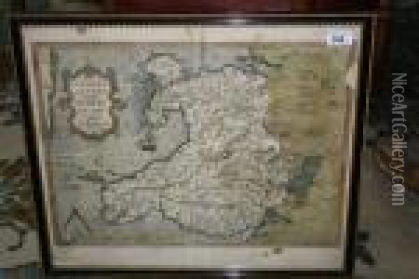 Map Of Wales Oil Painting - William Hogarth