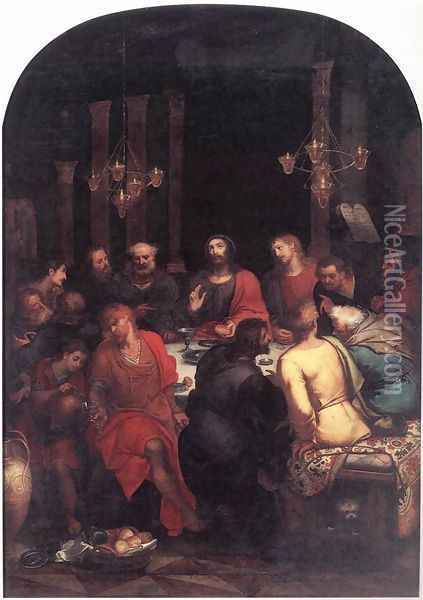 The Last Supper Oil Painting - Otto van Veen
