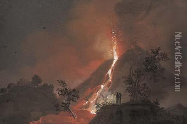 An Eruption From 1804 Oil Painting - Camillo da Vito