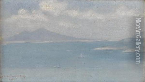 Vesuve From Salto Tiberio, Capri (midday) Oil Painting - William Leftwich De Dodge